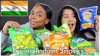 Trying INDIAN SNACKS for the FIRST TIME!!