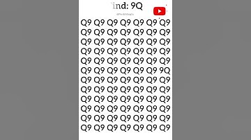 Seek and Spot 9Q within 10 sec.Test your visual skills. #eyetest #riddles #gk #spottheoddone #puzzle