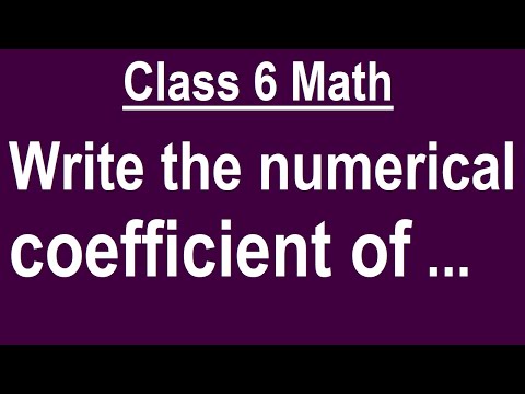 Write the numerical coefficient of