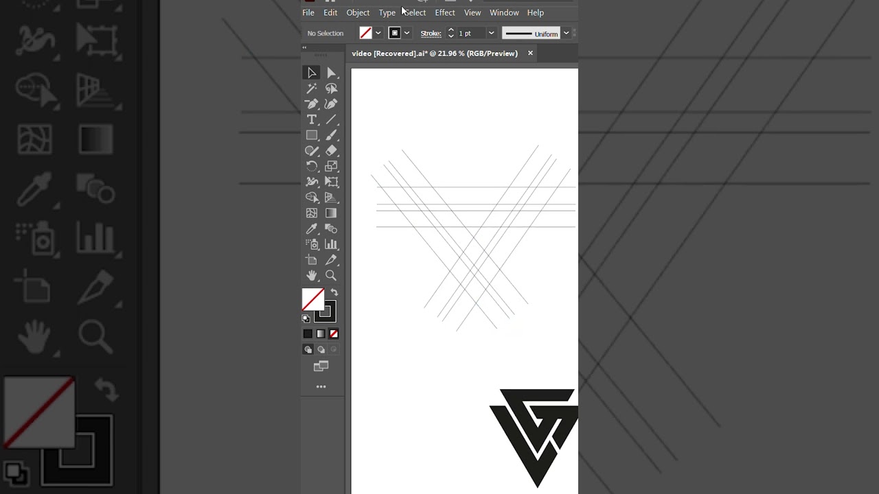 L And G Letter Logo Illustrator Tutorial -