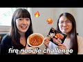 korean fire noodle challenge!! 🔥