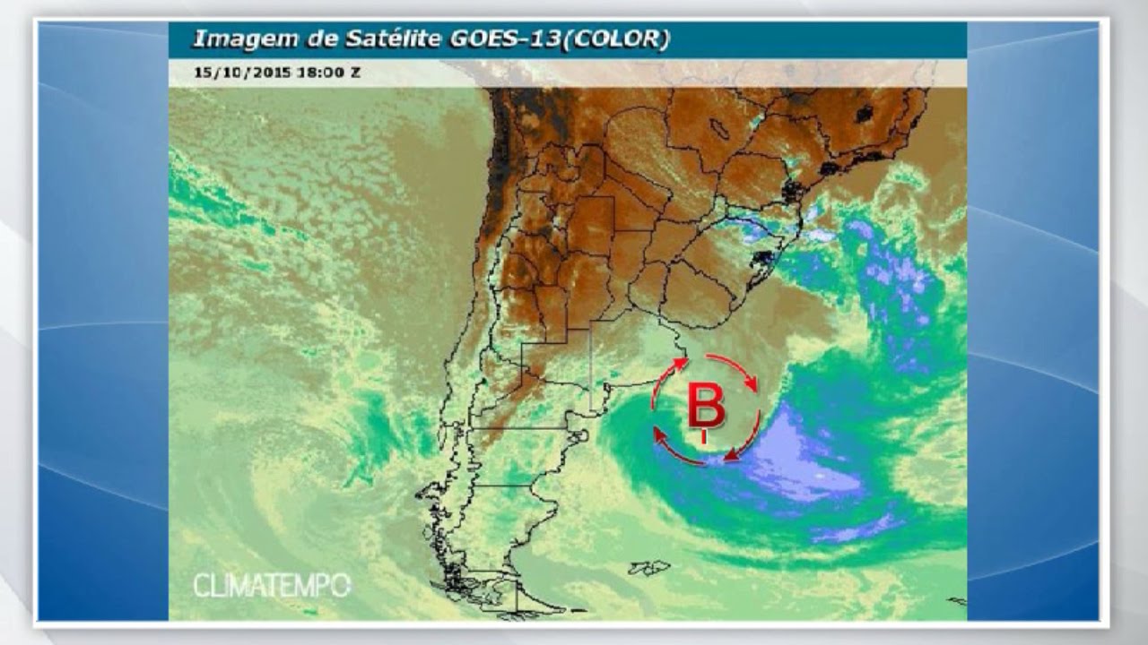 Ciclone extratropical provoca vento forte no Sul