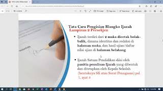 Cara Penulisan Blanko Ijazah 2020 berdasarkan persesjen Kemdikbud nomor 5 Tahun 2020