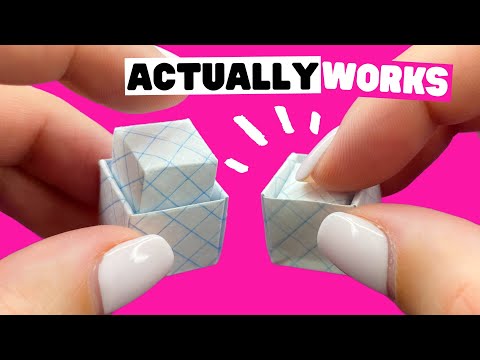 איך מכינים כפתור אוריגמי שבאמת עובד, בלי דבק [אוריגמי מקפיצים אותו]