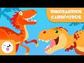 DINOSAURIOS para niños 🦖 Dinosaurios carnívoros 🦕 TIRANOSAURIO REX, VELOCIRAPTOR, ESPINOSAURIO...