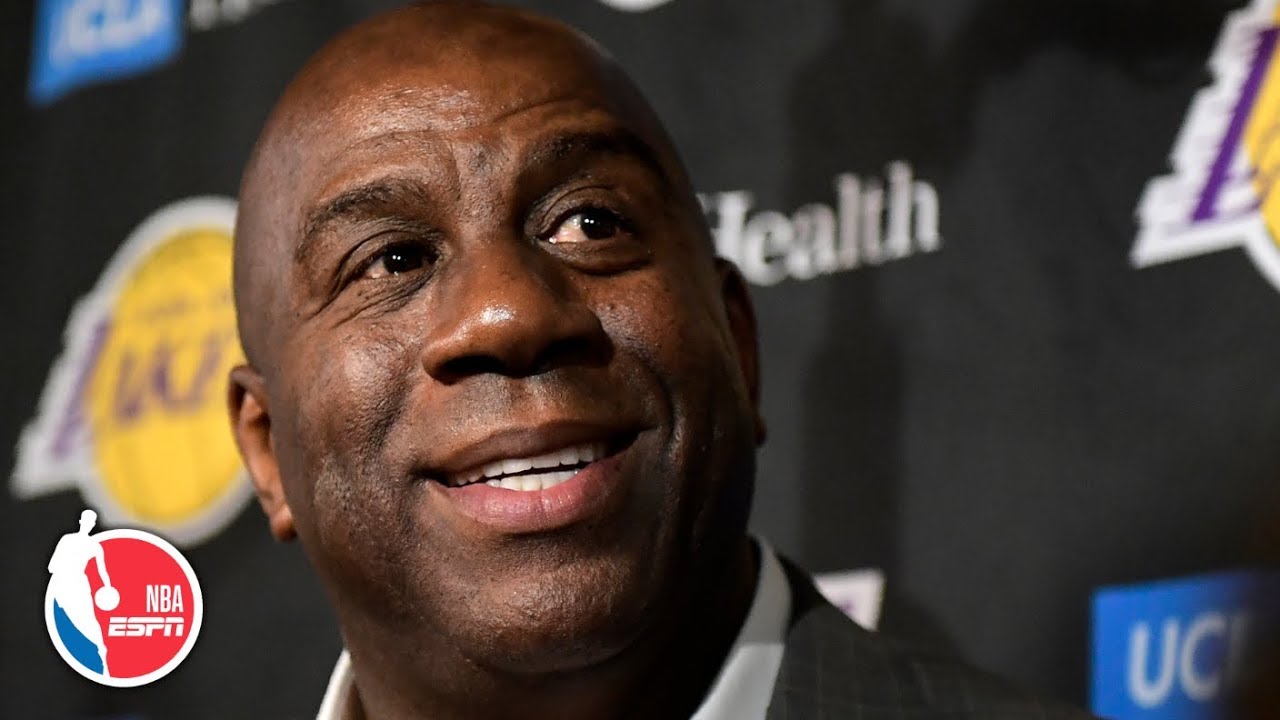 Magic Johnson steps down as president of basketball operations for the Los Angeles Lakers