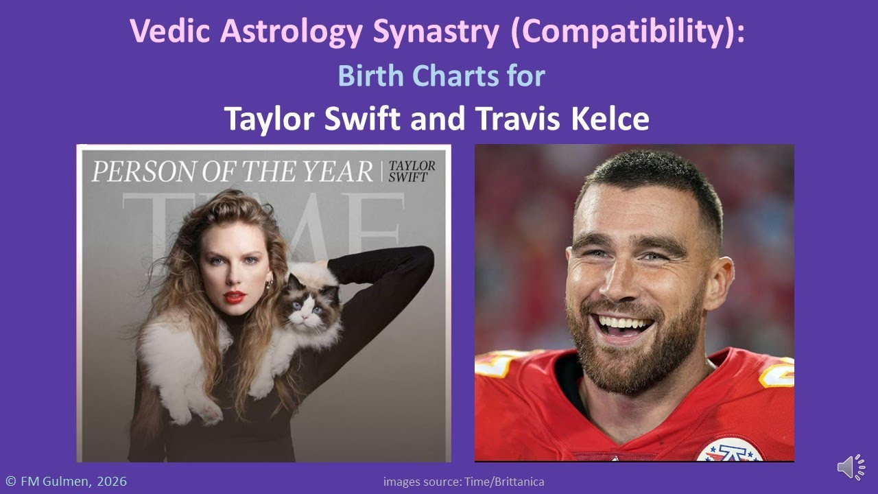Vedic Astrology Synastry (Compatibility): Birth Charts for Taylor Swift and Travis Kelce
