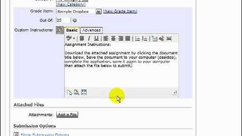 D2L Faculty- Create Dropbox and Settings