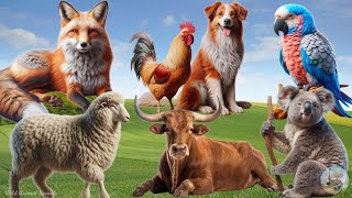 Farm Animal Sounds: Sheep, Bull, Koala Bear, Parot, Fox and Dog Cat  Funny Animal Videos