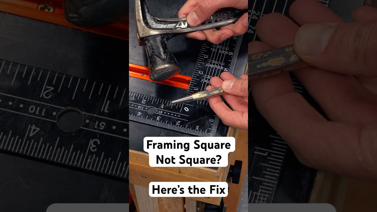 Framing Square Not 90°? Here's the Fix     #woodworking #carpenter #fabrication