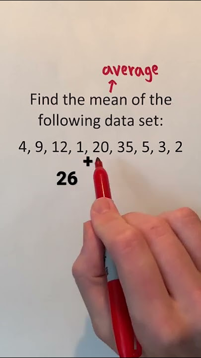 Finding the Mean or Average #Shorts #math #maths #mathematics #education #lesson #howto