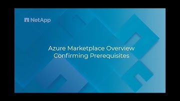 Azure Marketplace - Confirming Prerequisites