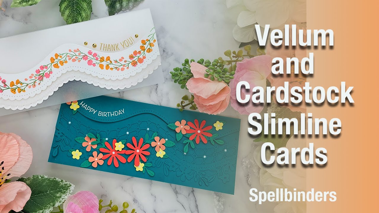 Slimline Cards using The Large Die Of The MonthTutorialSpellbinders