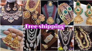 Premium Quality one gram gold jewellery with free shipping in AP&TN|Earrings|Huge verity jewellery