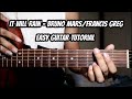 It will rain - Guitar tutorial Easy chords & Strumming Francis Greg Bruno Mars
