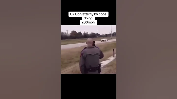 CORVETTE FLYS BY COP GOING 200 MPH 😈 #carcommunity #police #cops #corvette