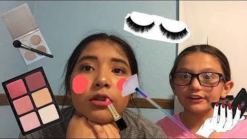 LITTLE SISTER DOES MY MAKEUP !!! *goes completely ...