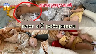 •влог с 2 реборнами🦋/ 😱ЛИАМ УДАРИЛ МИЛАНУ❓