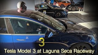 First Tesla Model 3 on Laguna Seca