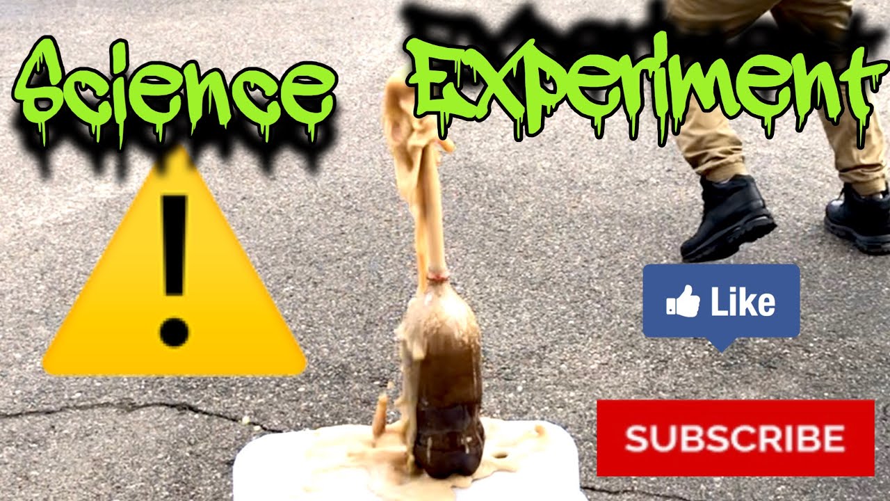 SCIENCE EXPERIMENT COKE AND MENTOS BAKING SODA AND VINEGAR DRY