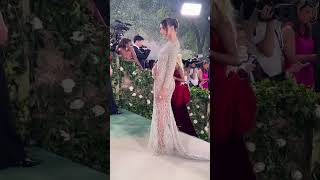 Emily Ratajkowski Bares All At In A Sheer Versace Gown At the 2024 Met Gala | Billboard #Shorts