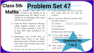 Problem set 47 Class 5th maths | Problems in measurement problem set 47 std 5th maths Profile