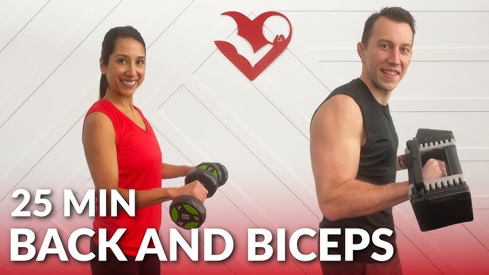 30 Min Dumbbell Back and Biceps Workout at Home - Back and Bis Exercises  for Women & Men 