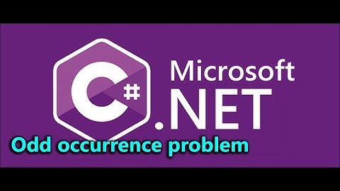 Odd occurrence interview question in C#