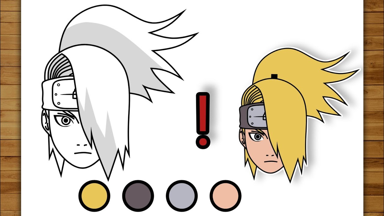 How to Draw Deidara [ Akatsuki ]~ #drawingeasy step by step tutorial ...