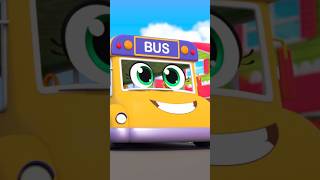 Wheels On The Bus Go Round And Round #ytshorts #rhymes #vehicles #bus