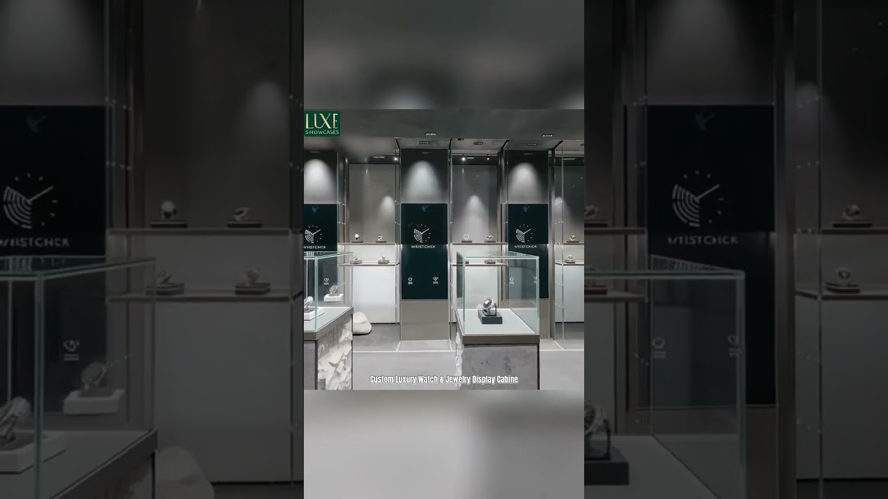 Elevate your luxury retail space with our custom curved/round watch display cabinet! ✨