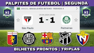 PALPITES DE FUTEBOL PARA HOJE DIA 29 04 2024 - COM PLACAR EXATO + BILHETES PRONTOS