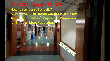 Name a cell; Multinomial Distribution Goodness of Fit Test; Equality of Population Proportions
