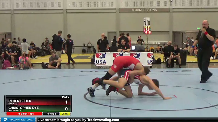 [boutNo] 132 Ryder Block Iowa Vs Christopher Dye A...