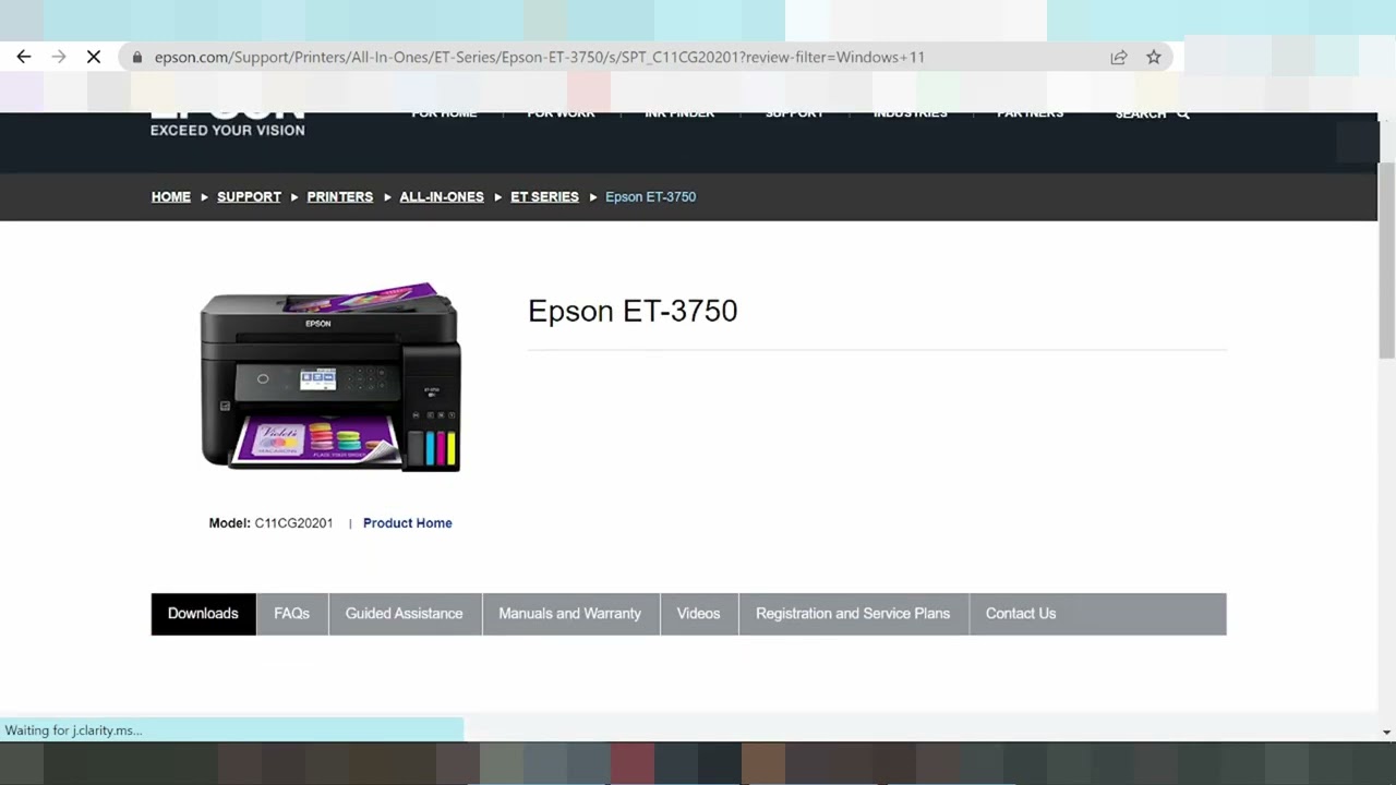 EcoTank ET 3750 Download Windows 11 