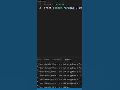 How to print random numbers in python #toturial #tech #python #coding ...