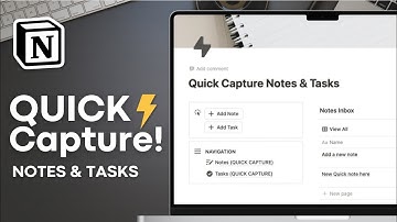 Create a QUICK Capture Notes & Task System! | Easy Notion Tutorial