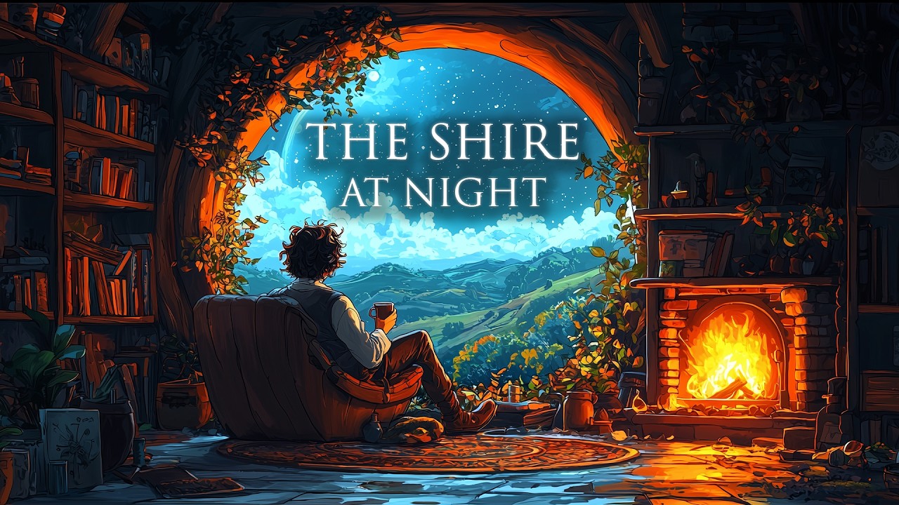 Fantasy Medieval Music For Relaxing & Studying | The Shire At Night