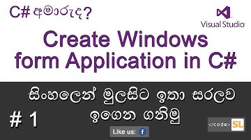 C# Create Windows Form Application1  |  Lesson 1