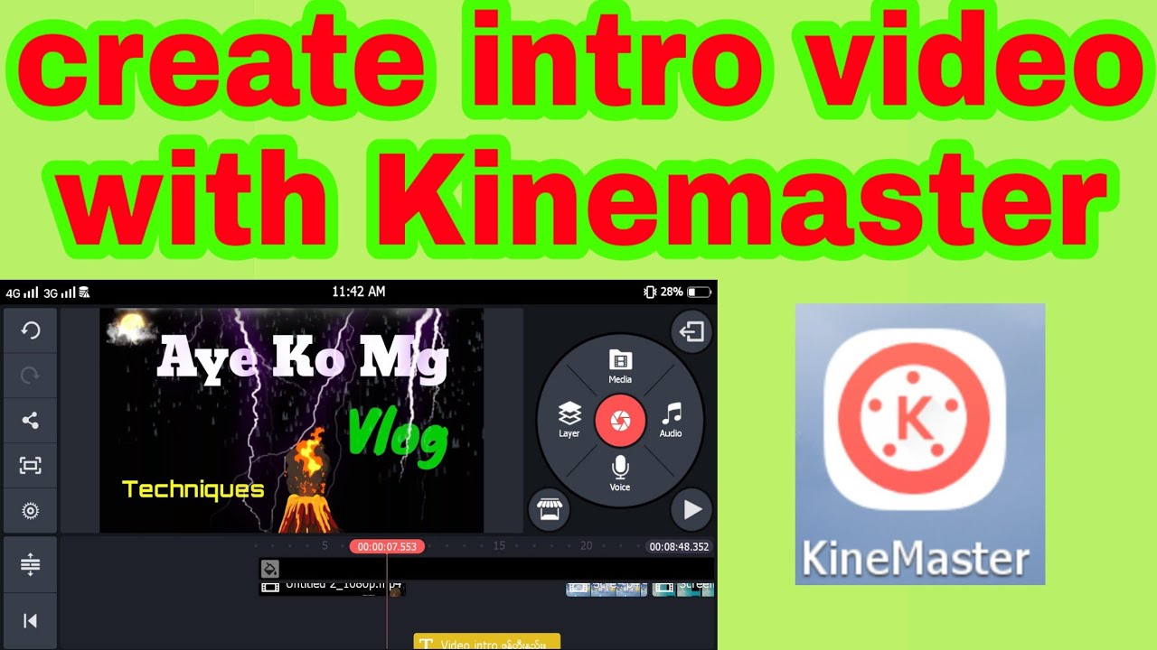 How to create Intro video with Kinemaster. - YouTube