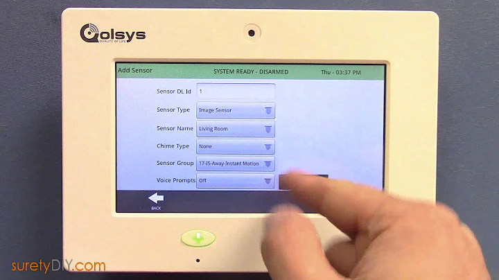 How to Program an Image Sensor into your Qolsys IQ Panel