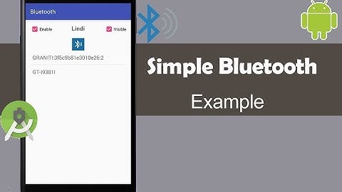 Simple Bluetooth Example - Android Studio Tutorial
