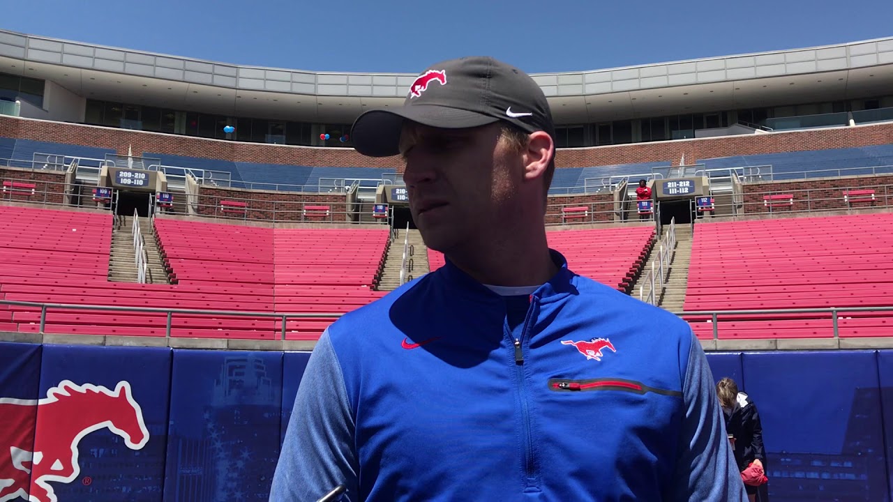 offensive-coordinator-rhett-lashlee-smu-spring-game-2018-youtube