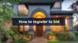 Tutorial - How to Register to Bid