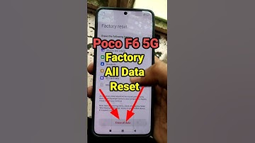 Poco F6 5g Factory Reset kaise kare #pocof65g #shorts