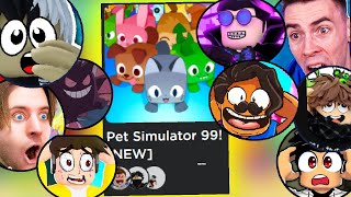 REAKCJA YOUTUBERÓW NA PET SIMULATOR 99 PIERWSZY RAZ