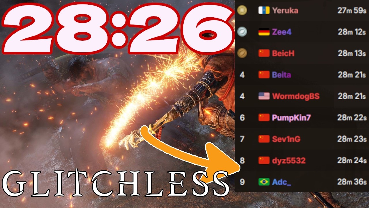 Sekiro Shura Gltichless Speedrun in 