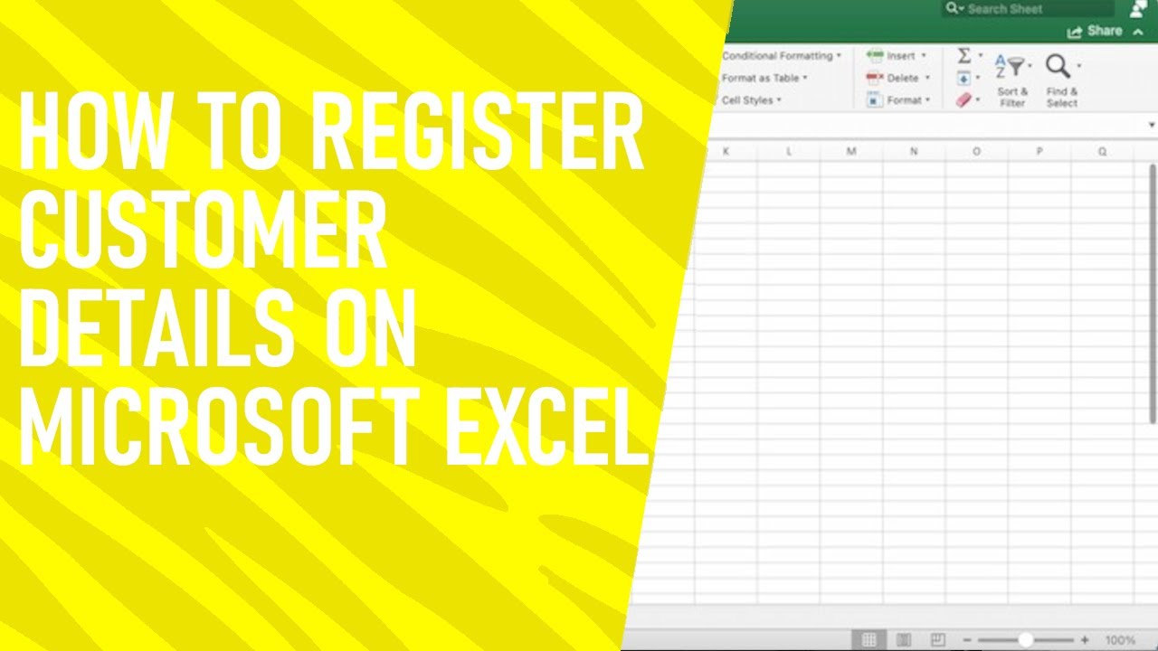 How to use Microsoft excel to store customer data - YouTube