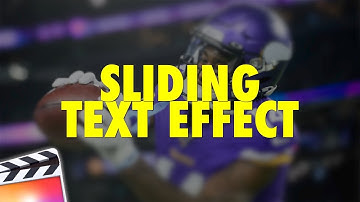 Final Cut Pro X Sliding Text Effect Tutorial