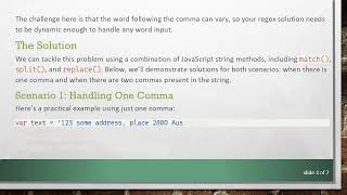 Regex to Remove Text After a Comma and Following Word in JavaScript